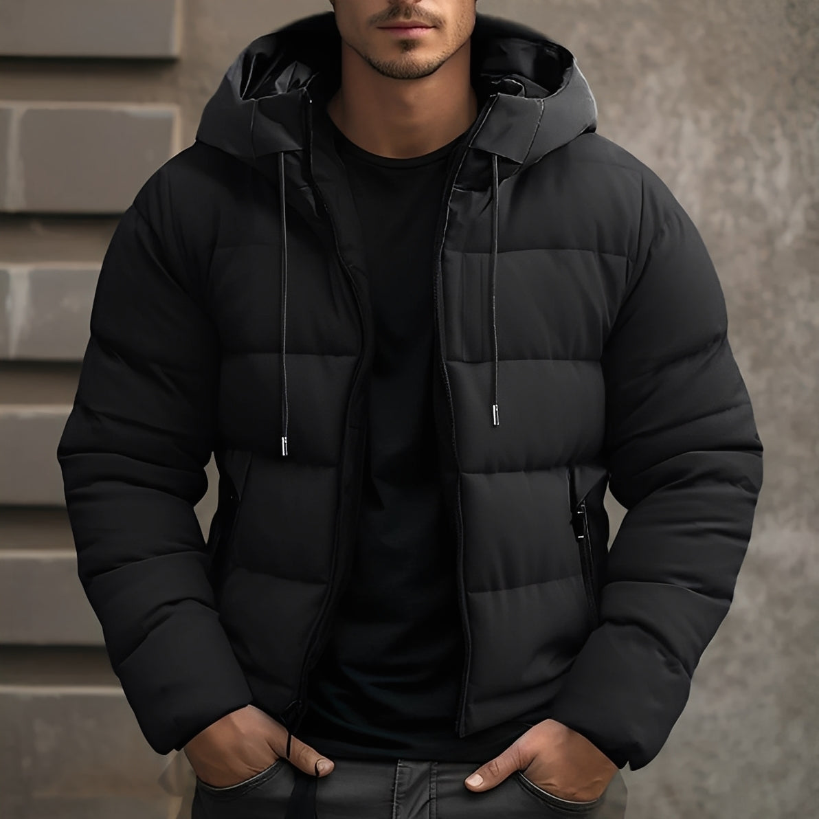 Georgie - Elegant Velvet Jacket with Hood for Men