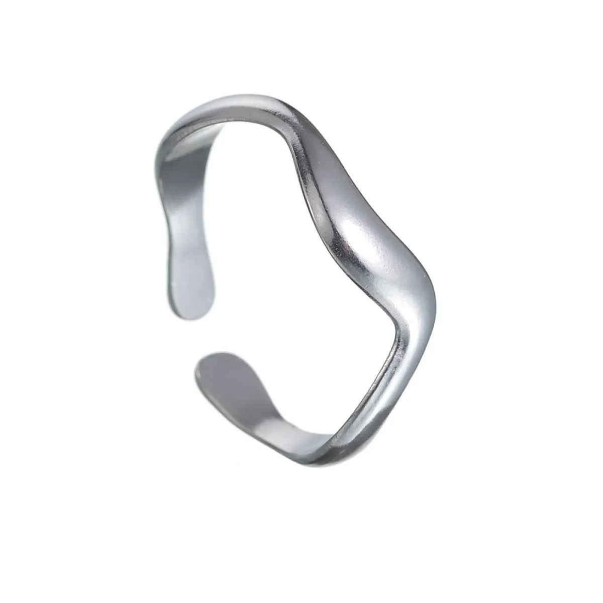 Theva – Bague aberta em forma de vagas de água