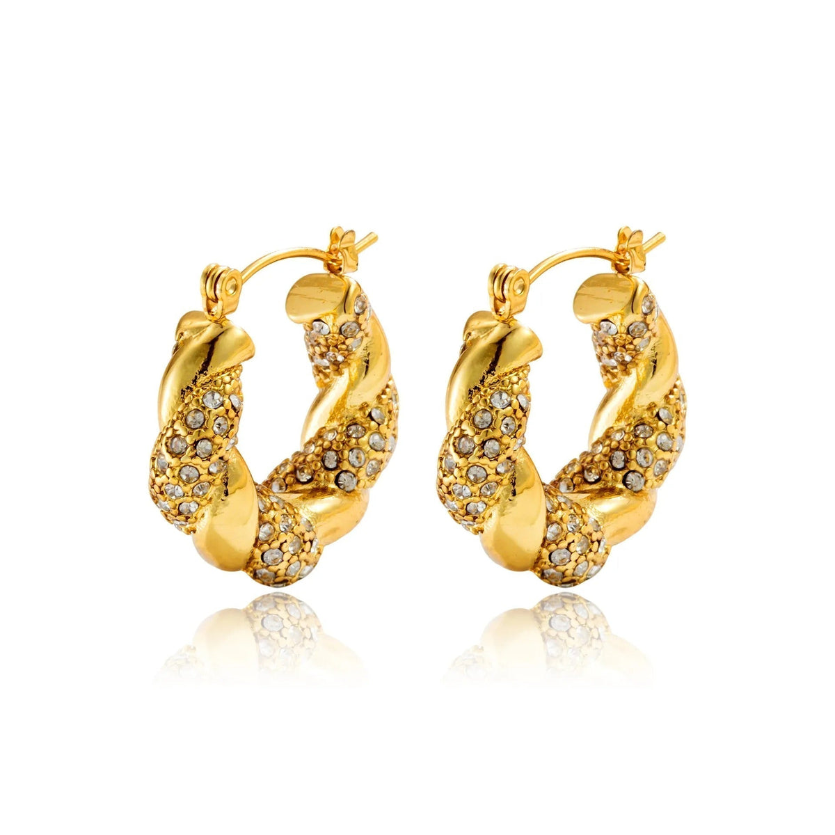 Alix – Boucles d'oreilles U-Twist em ouro