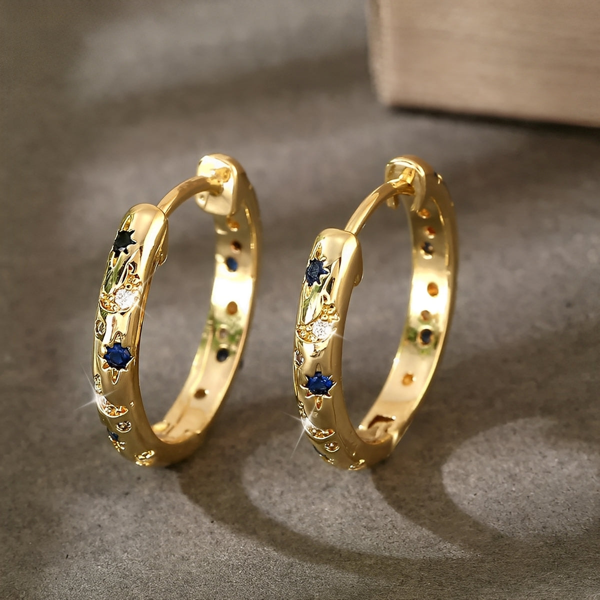 Maelis – Créoles vintage azuis