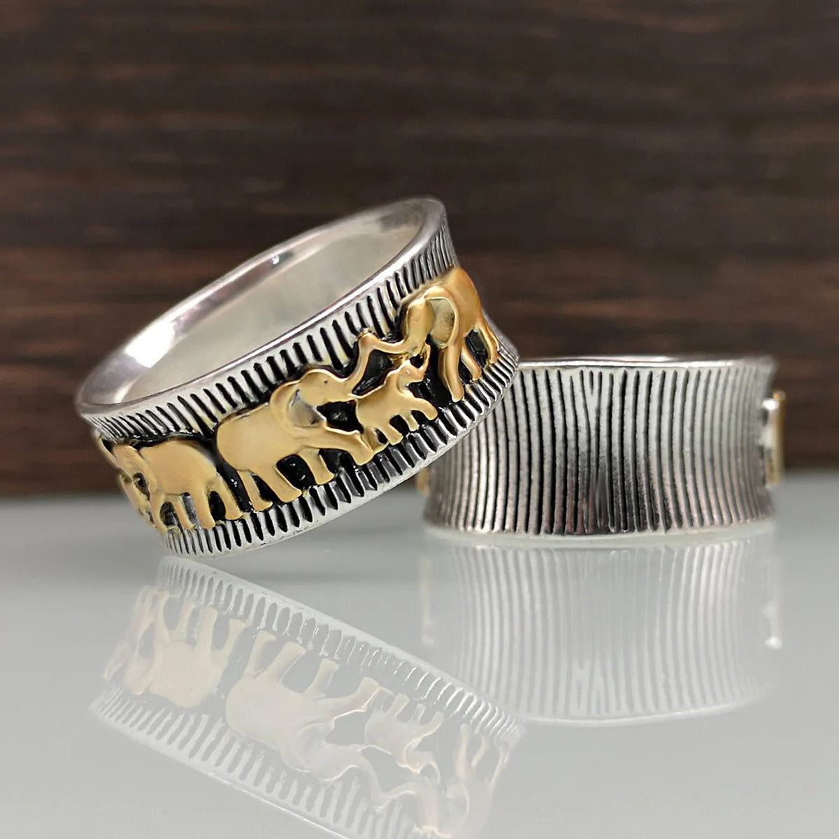 Eli – Bague elefante dourado vintage
