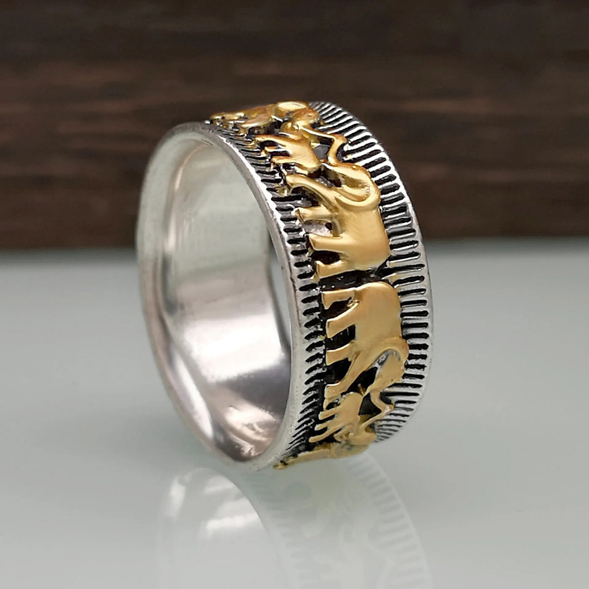 Eli – Bague elefante dourado vintage