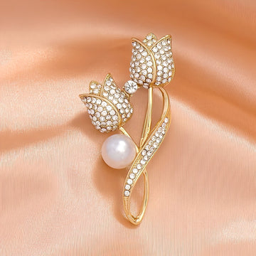 Jackie – Broche tulipe elegante