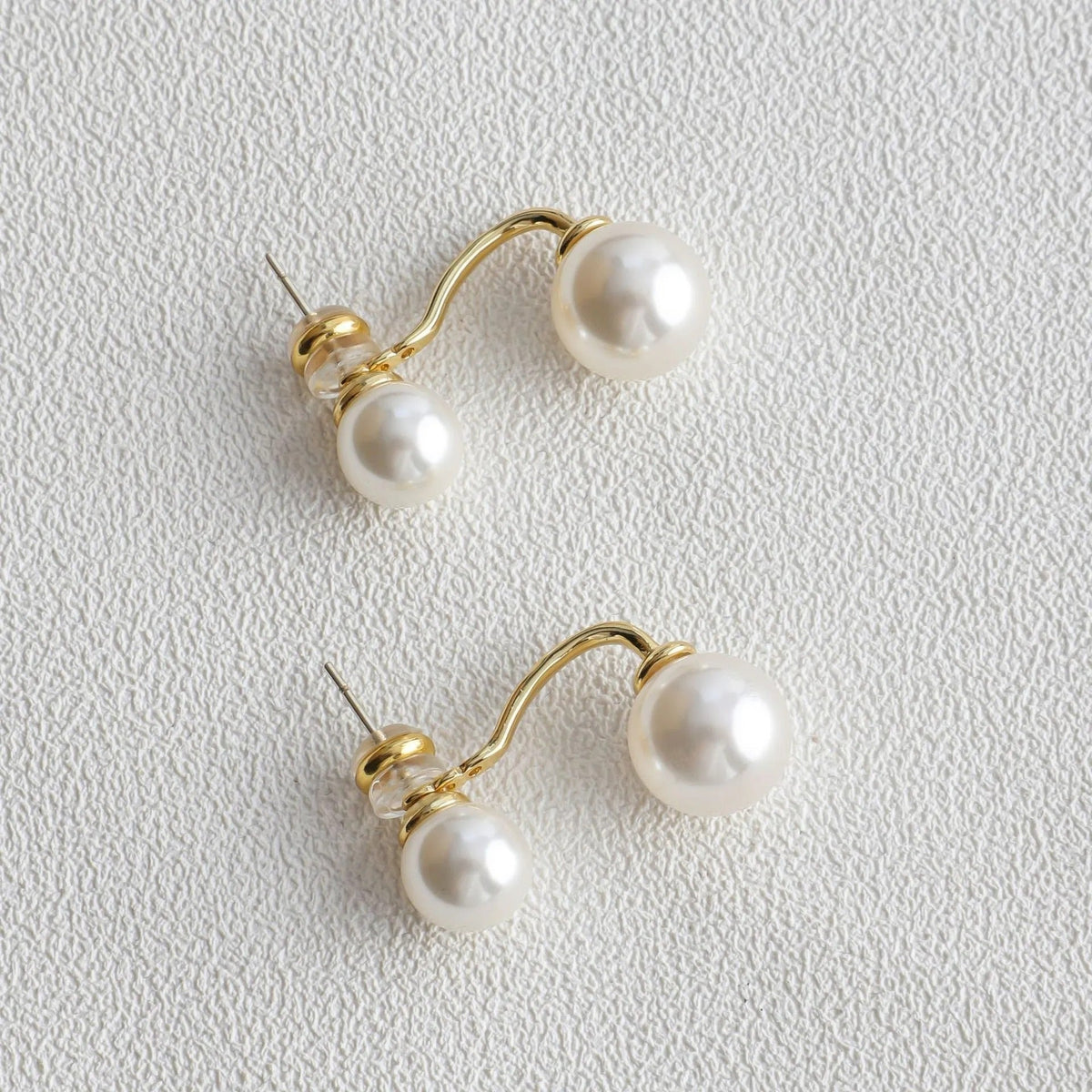 Mav – Brincos em pérolas duplas elegantes