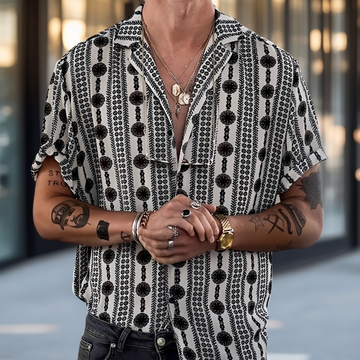 Jeremy - Camisa estilosa de caimento solto para homens