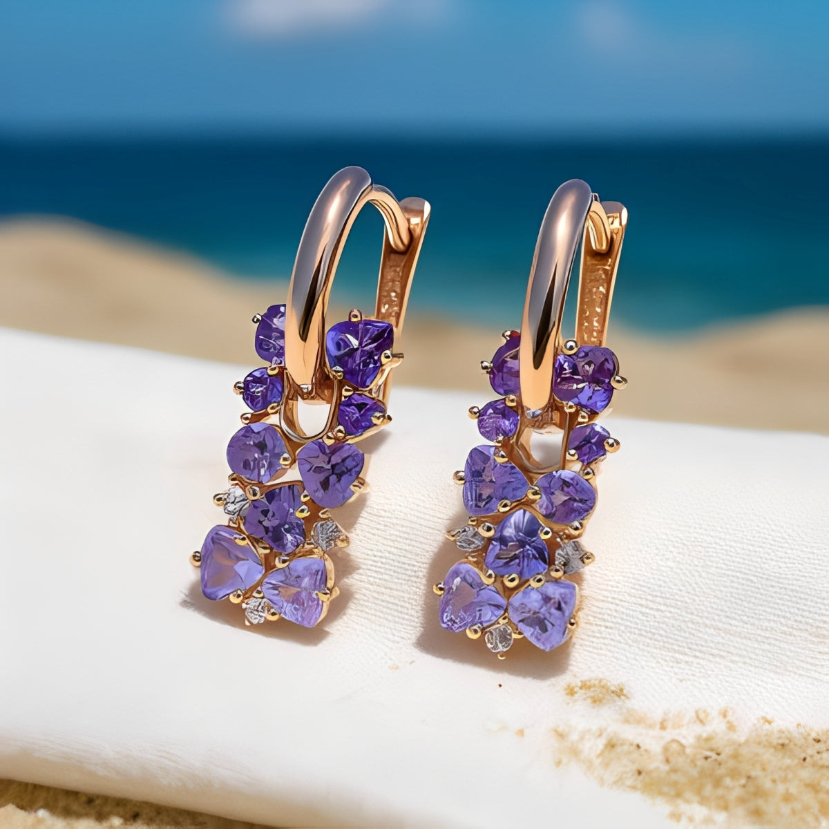 Joshi – Brincos elegantes violetas