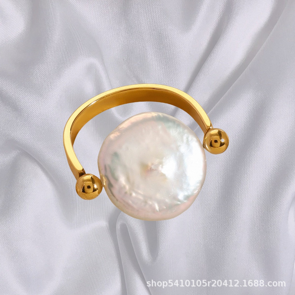 Sabby – Bague reversível em pérola barroca