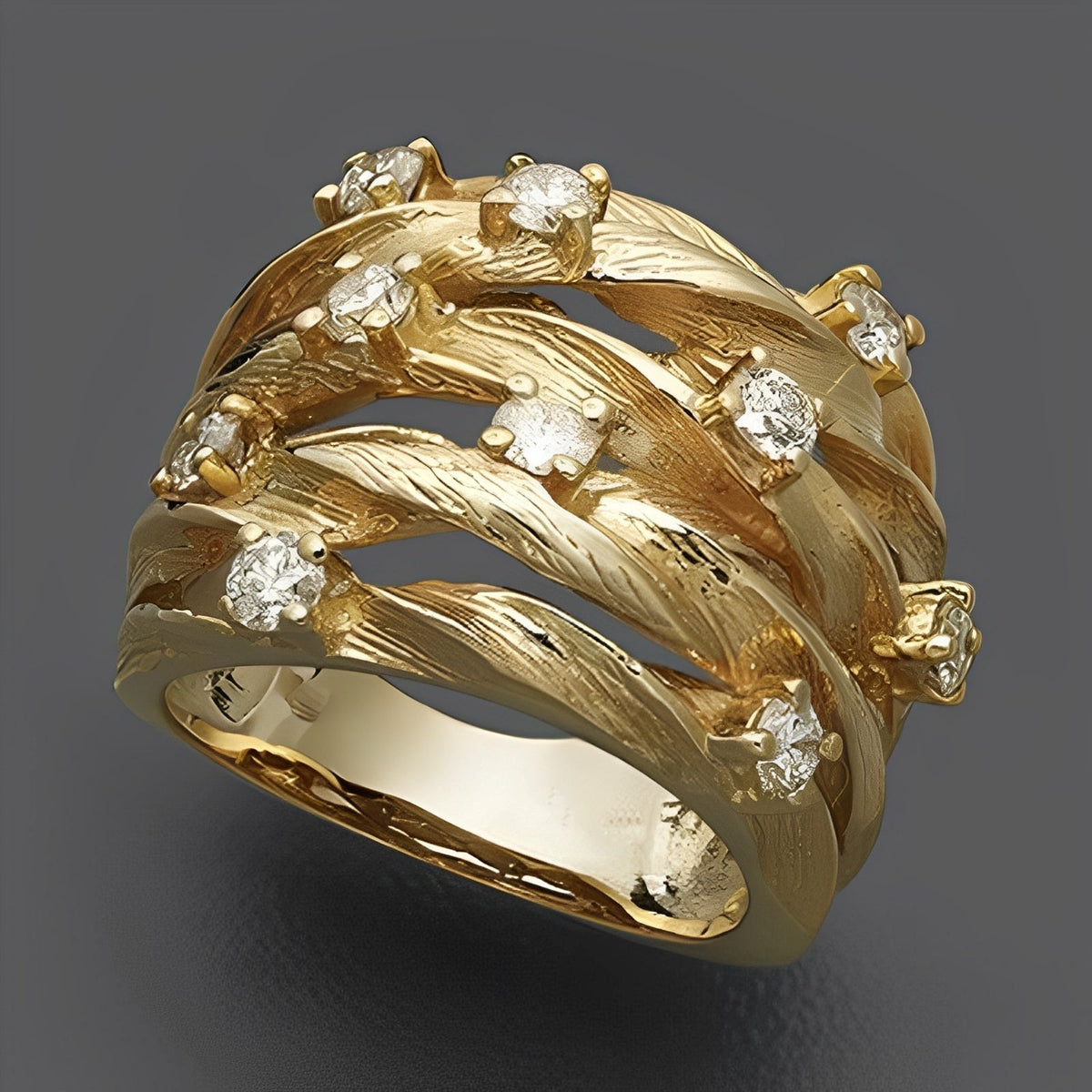 Marisse – Bague de estilo vintage com brilho sutil