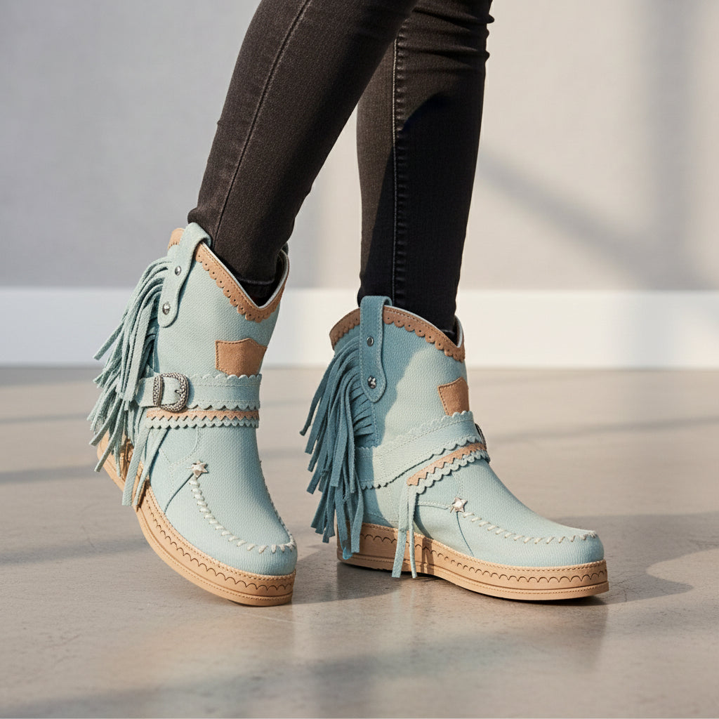 Brianna - Botas Boho Estilosas de Tornozelo