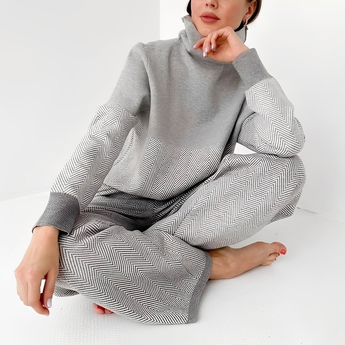 Milly - Conjunto Casual de Dois Peças em Fleece para Mulheres