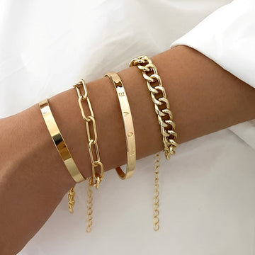 Elari – Conjunto de 4 braceletes elegantes para pulso