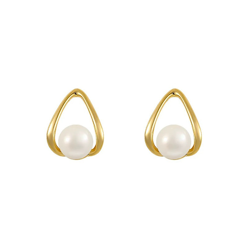 Geah – Brincos em pérolas de ouro ocos