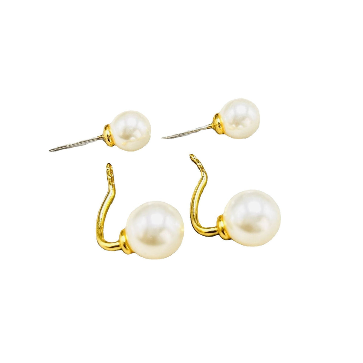 Mav – Brincos em pérolas duplas elegantes