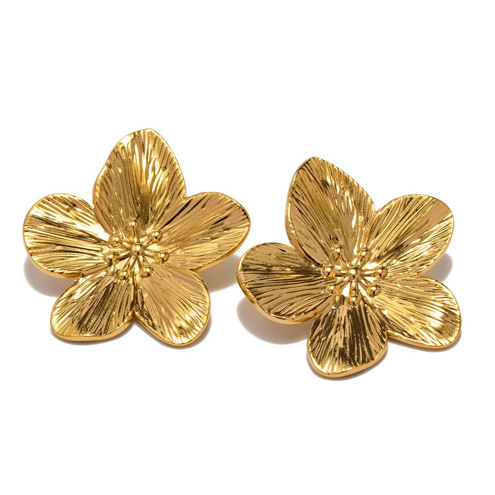 Rianne – Brincos flor em ouro