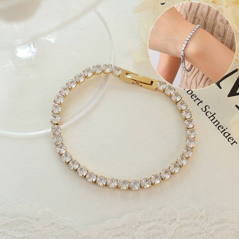 Zirea – Bracelete em corrente com detalhes brilhantes