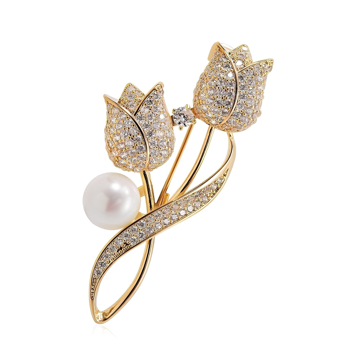 Jackie – Broche tulipe elegante