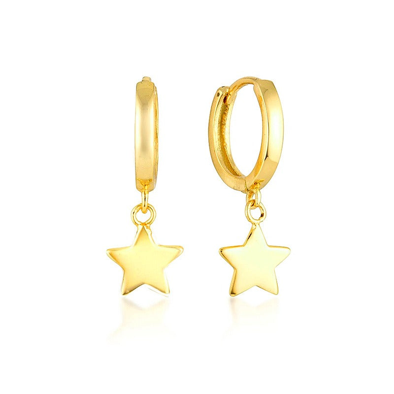 Stellia – Brincos estrela a cinco pontas em ouro