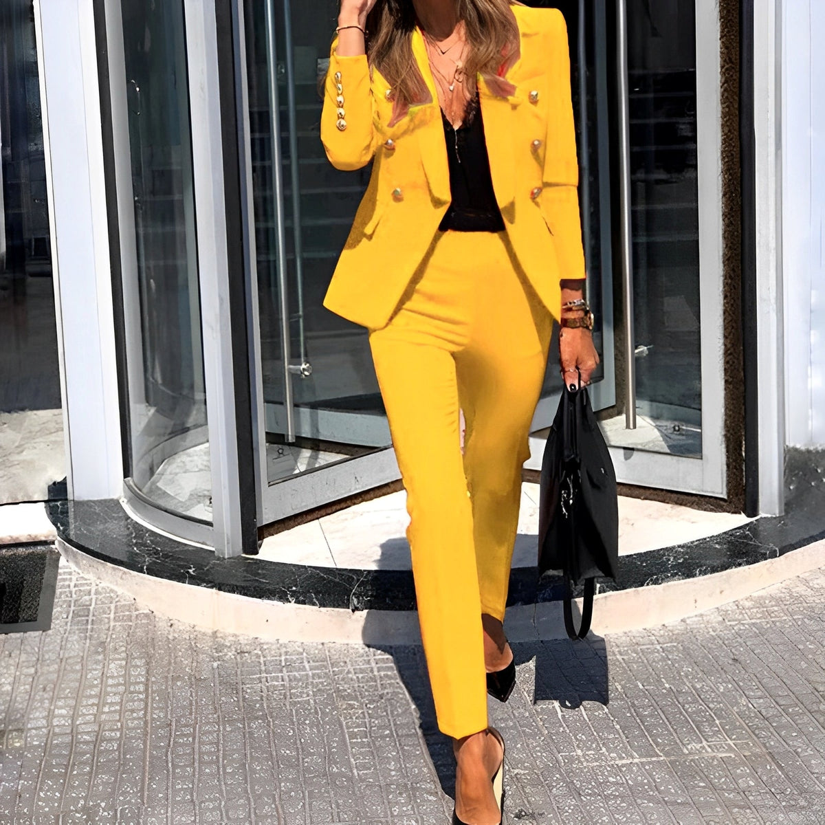 Wendy – Conjunto elegante de blazer e calça