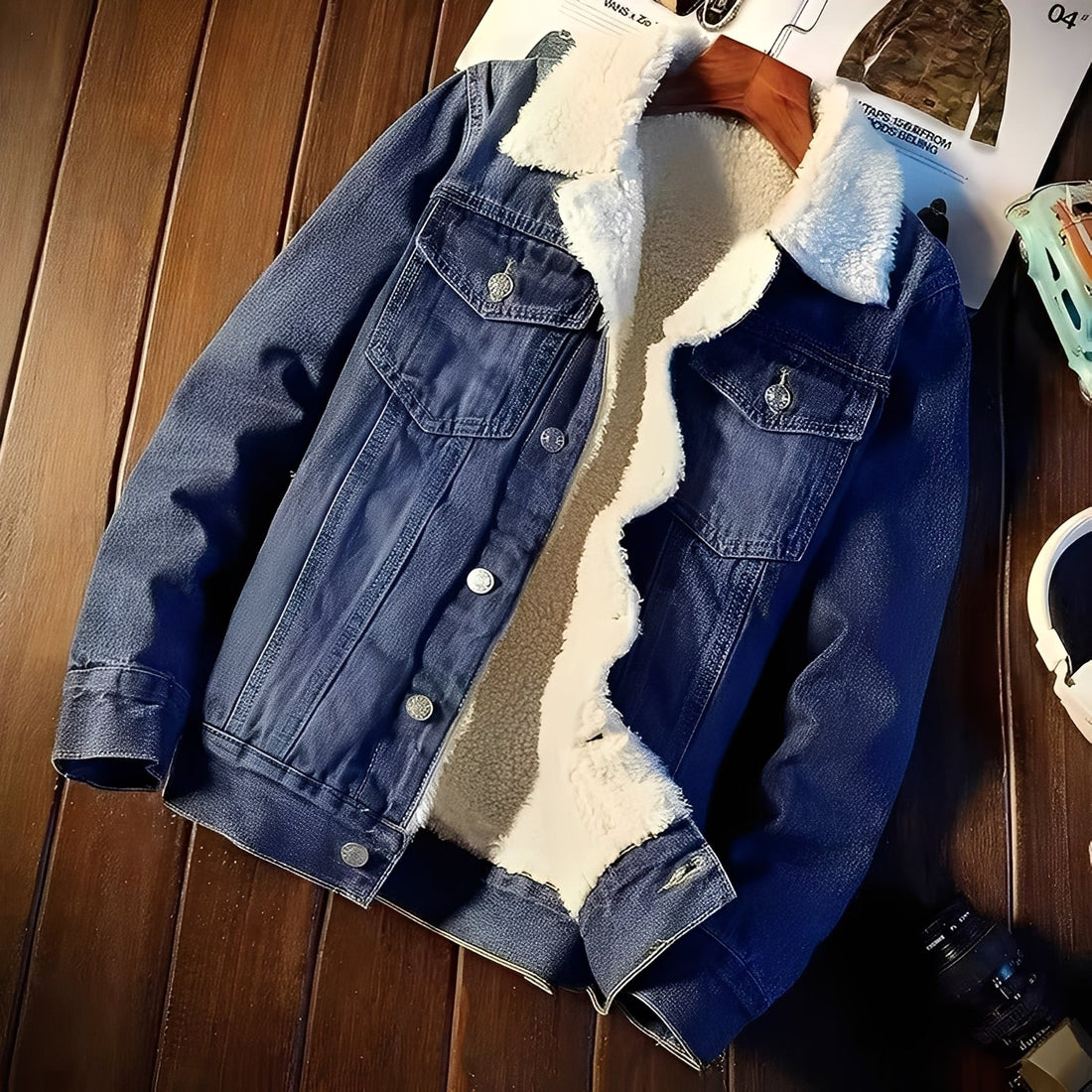 Robbie - Clássica Jaqueta de Lã Denim para Homens