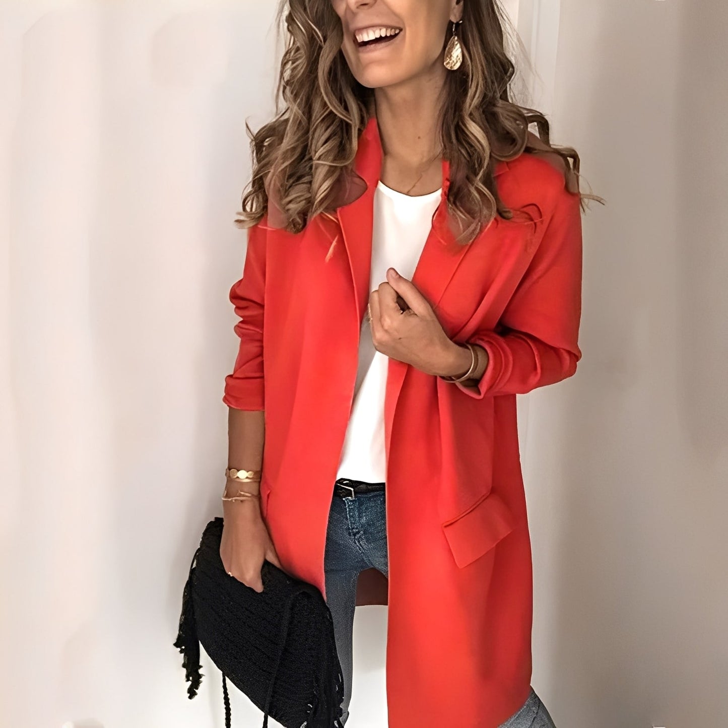 Georgina - Eleganter langer Blazer für Damen