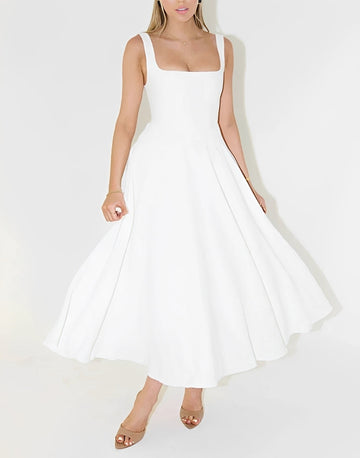 Shelley - Vestido Midi Sem Mangas