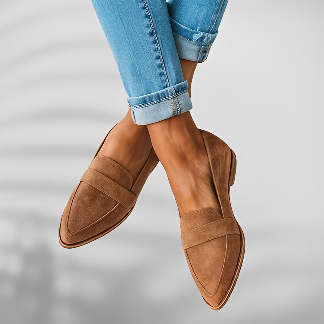 Thea - Sapatos femininos com bico fino para o dia a dia