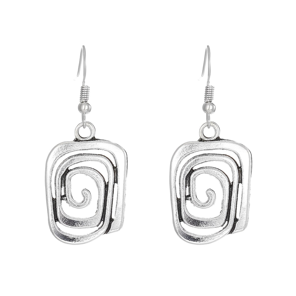Kaia – Brincos Boho em prata com design em espiral