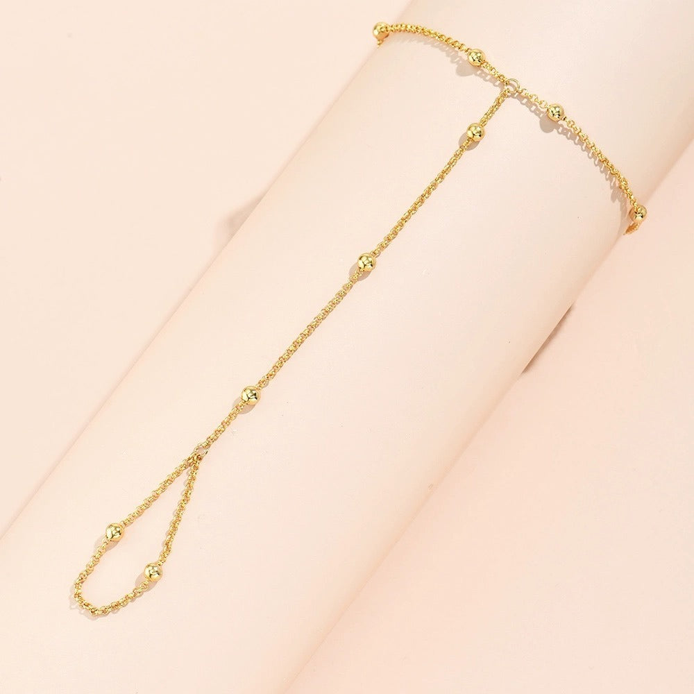 Lisa – Bracelete corrente de pérolas e luvas