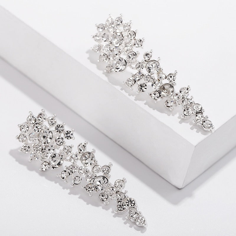 Eloise – Brincos clip com strass sem perfuração