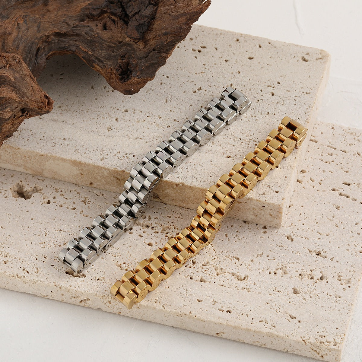 Bianca – Bracelete em corrente cubana estilo relógio