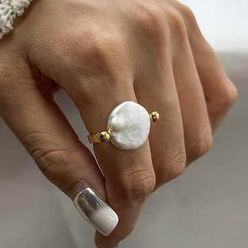 Sabby – Bague reversível em pérola barroca