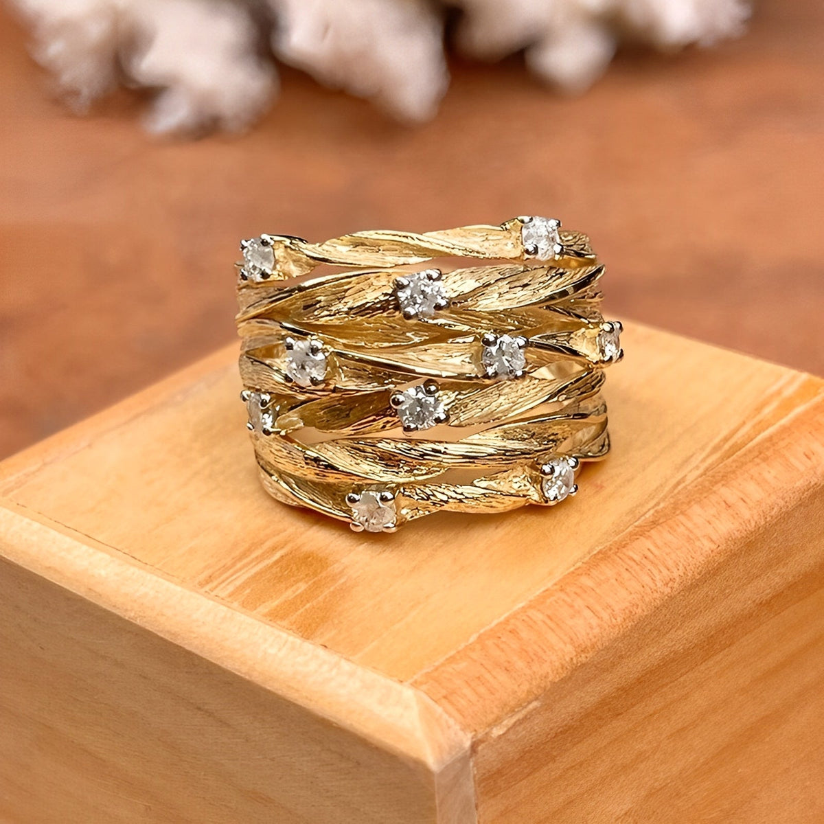 Marisse – Bague de estilo vintage com brilho sutil