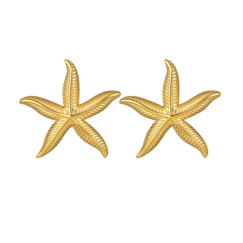 Pien – Brincos estrela do mar dourados