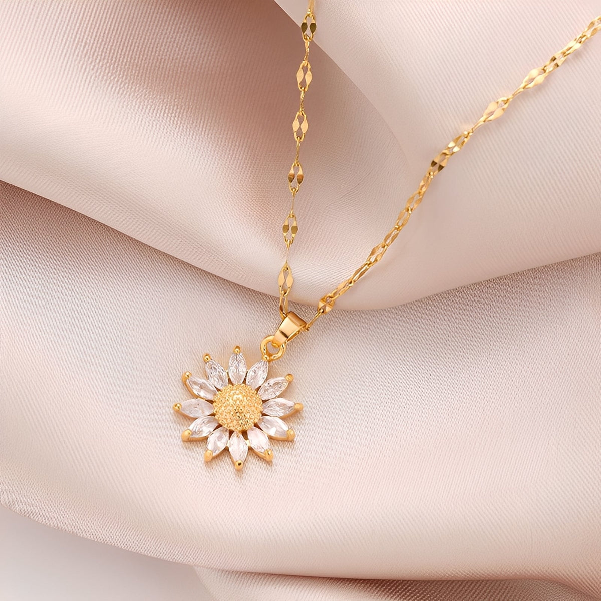 Manon – Colar girassol brilhante em ouro