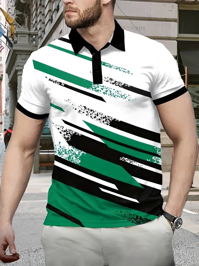 Aaron - Camisa polo estilosa com estampa para homens