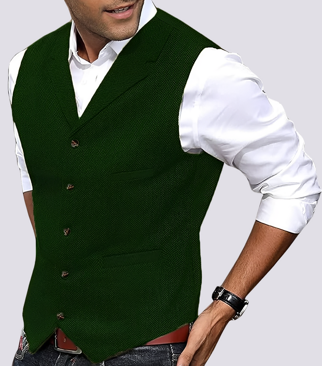 Renzo - Colete casual e ajustado para homens