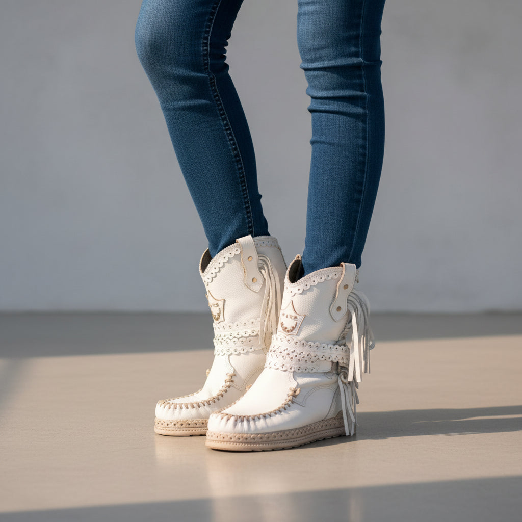 Brianna - Botas Boho Estilosas de Tornozelo