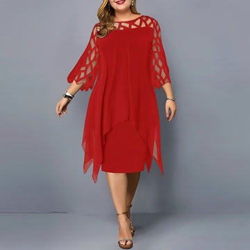 Eleanor - Vestido Midi de Chiffon Estiloso
