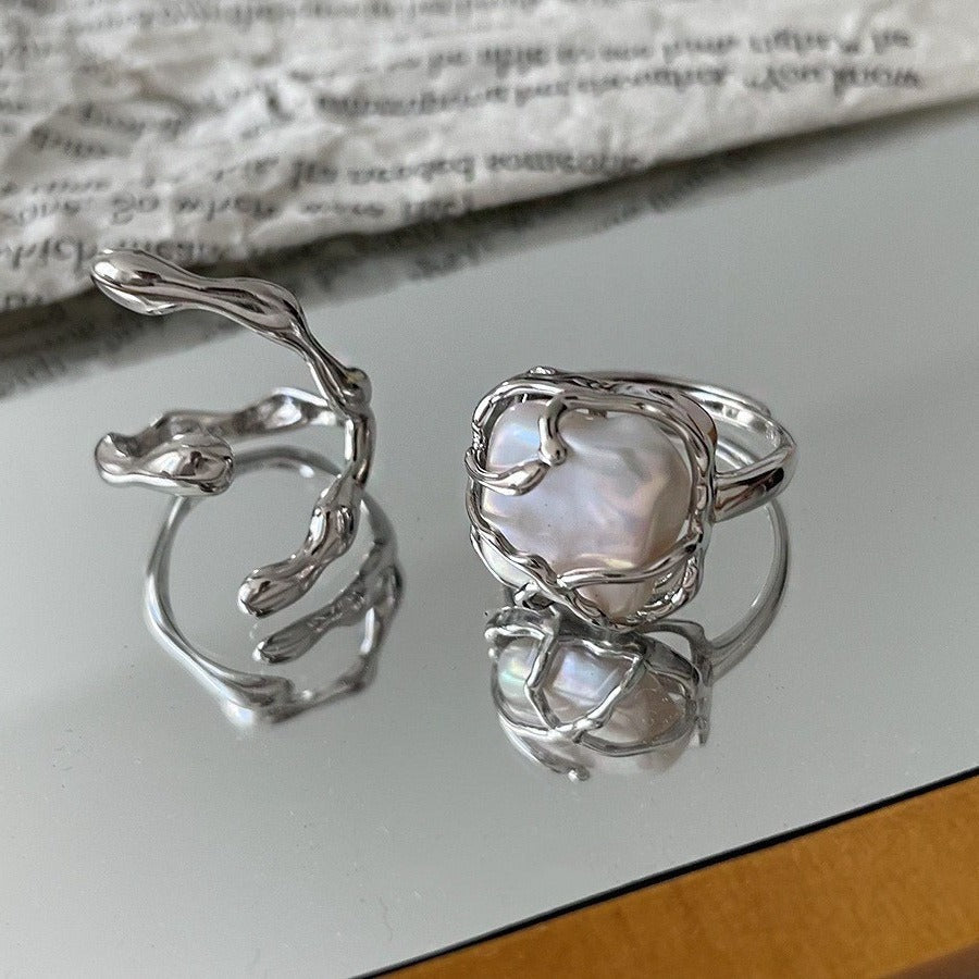 Marian – Bague em prata com pérola