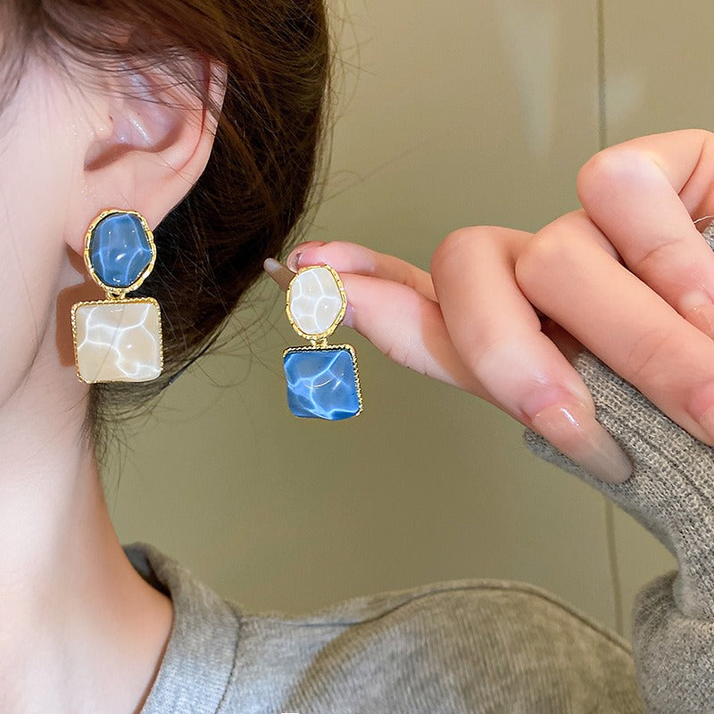 Lianne – Brincos geométricos esmaltados