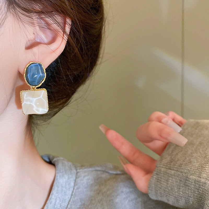 Lianne – Brincos geométricos esmaltados
