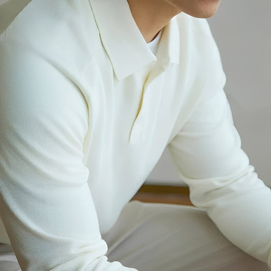 Anton - Casual Wool Sweater with Reversible Collar for Men