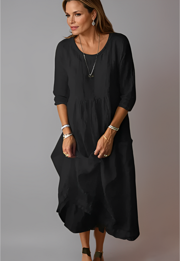 Hazel - Vestido casual e solto com mangas 3/4 para mulheres