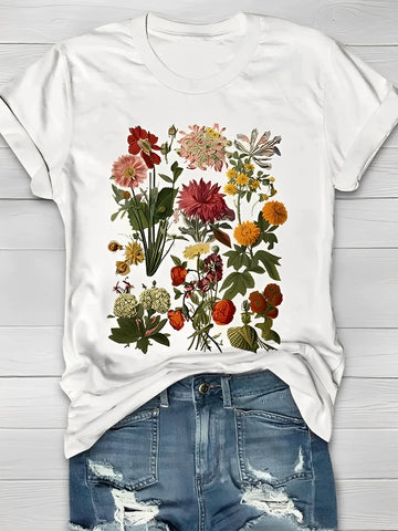 Annalise - Elegante camiseta com estampa floral para mulheres
