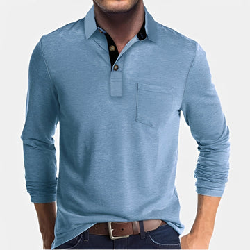 Hardy - Camisa Polo Casual de Manga Longa