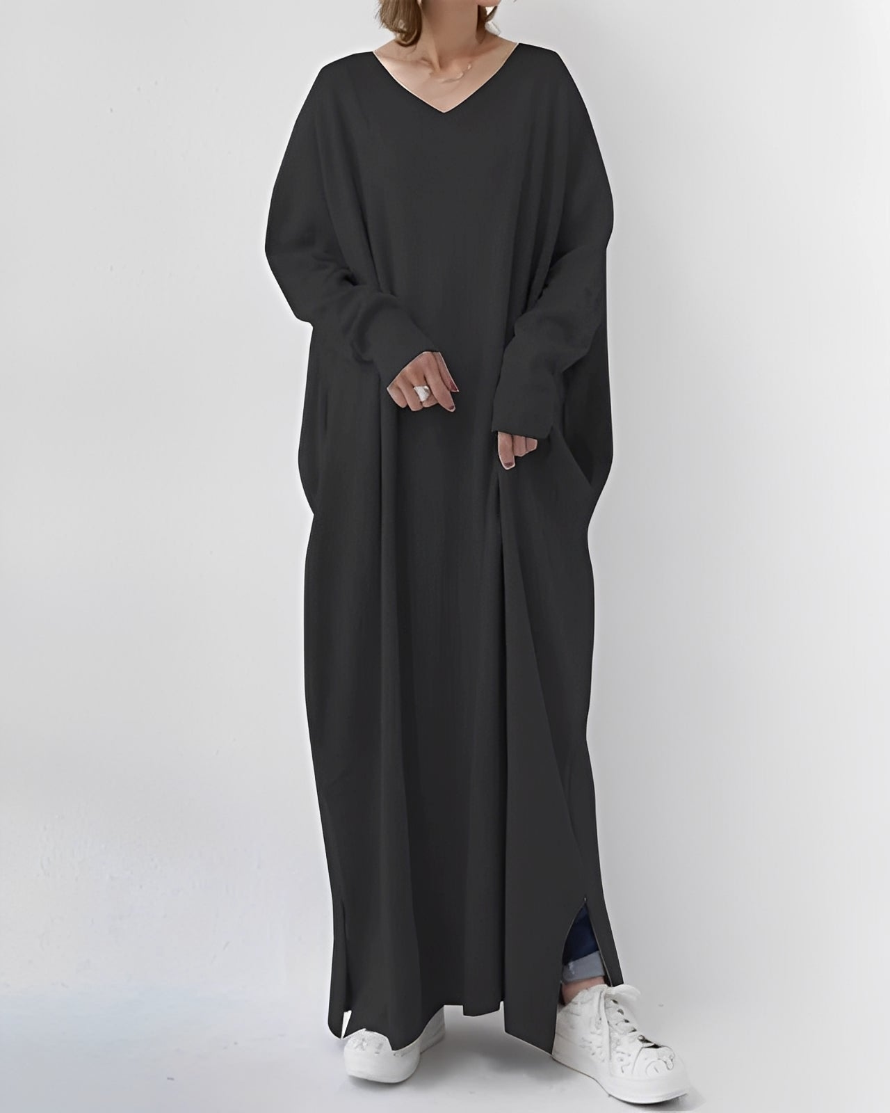 Eliana – Vestido Longo com Mangas Longas