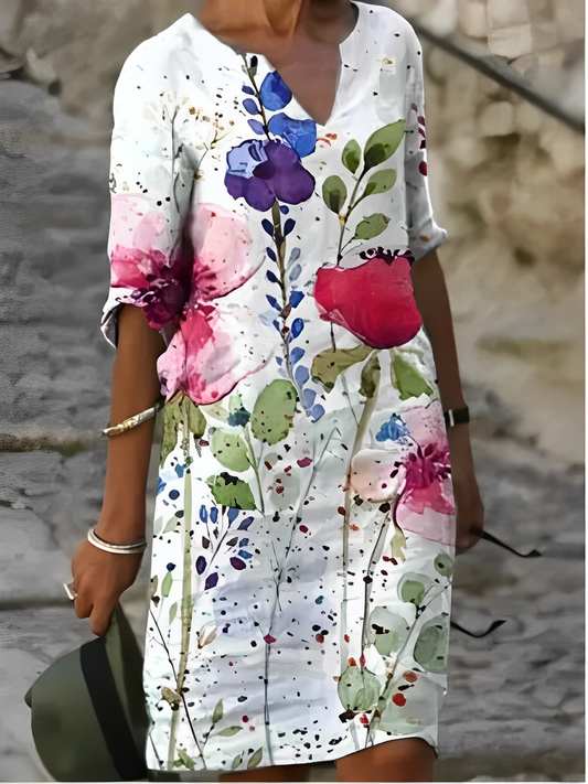 Malia – Mini-Vestido com Padrão Gráfico