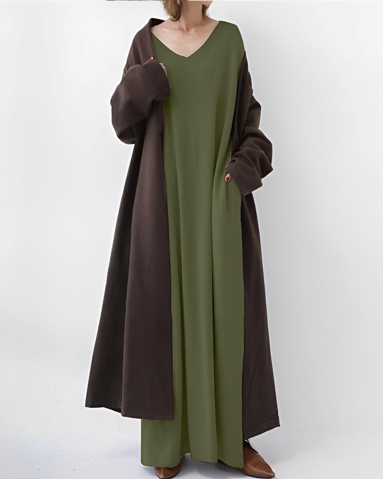 Eliana – Vestido Longo com Mangas Longas