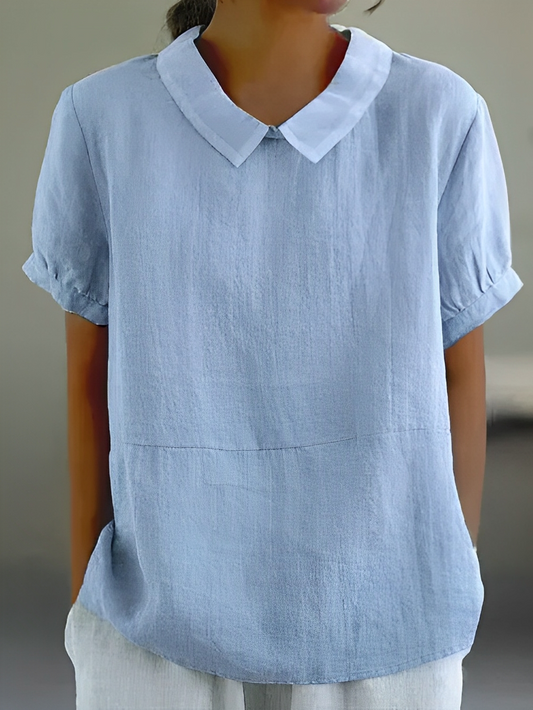 Alina – Blusa Arejada com Gola