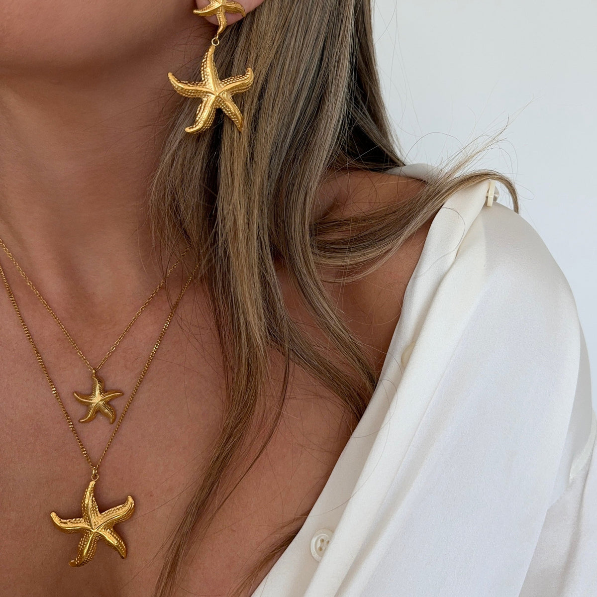 Colar Estrela do Mar Dourada